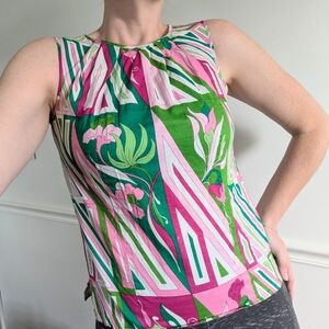 Talbots Retro Floral Tank